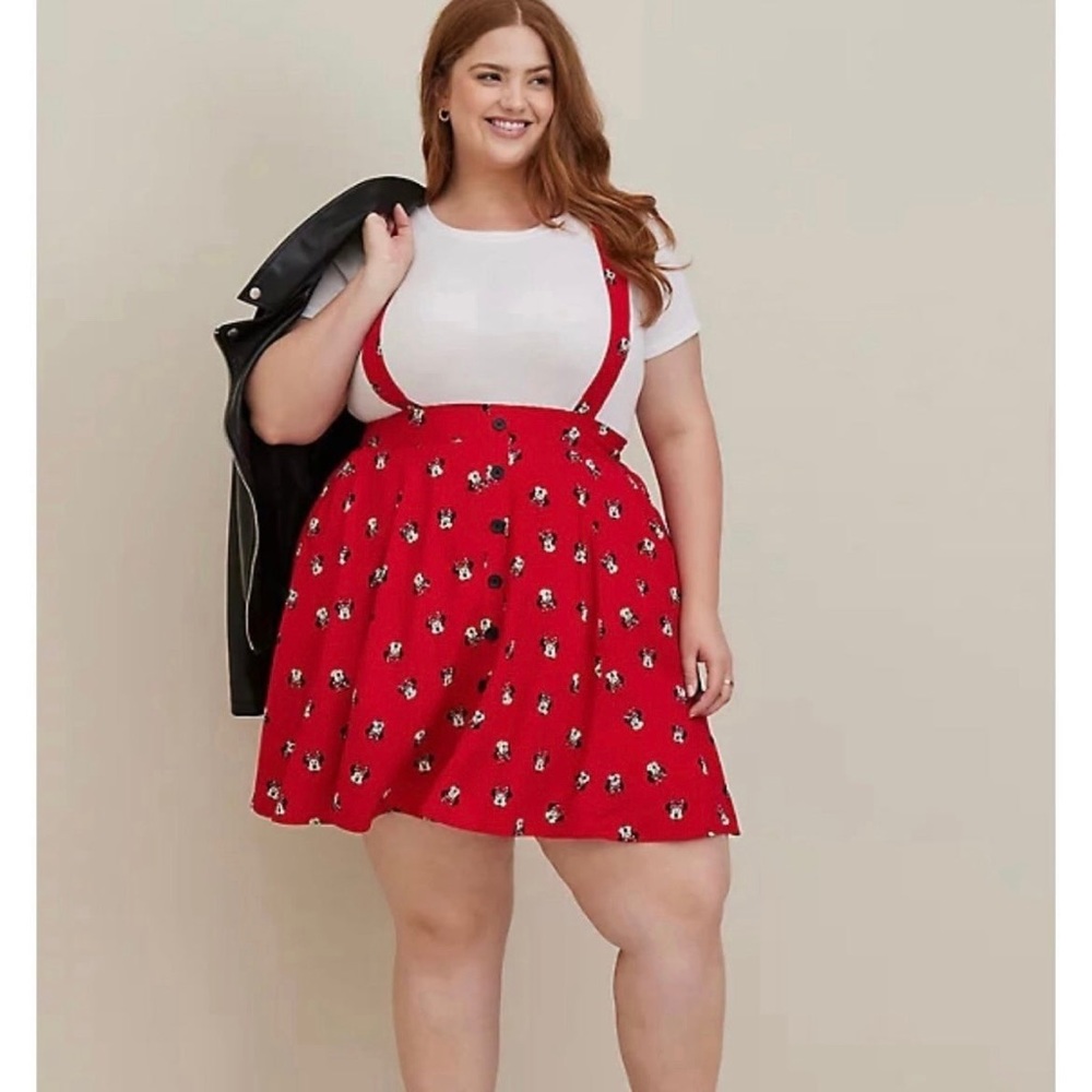 NWT Torrid 3X Disney Minnie Mouse Red Challis Skirtall